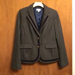 Loft Wool Grey blazer with navy pin stripe size 10